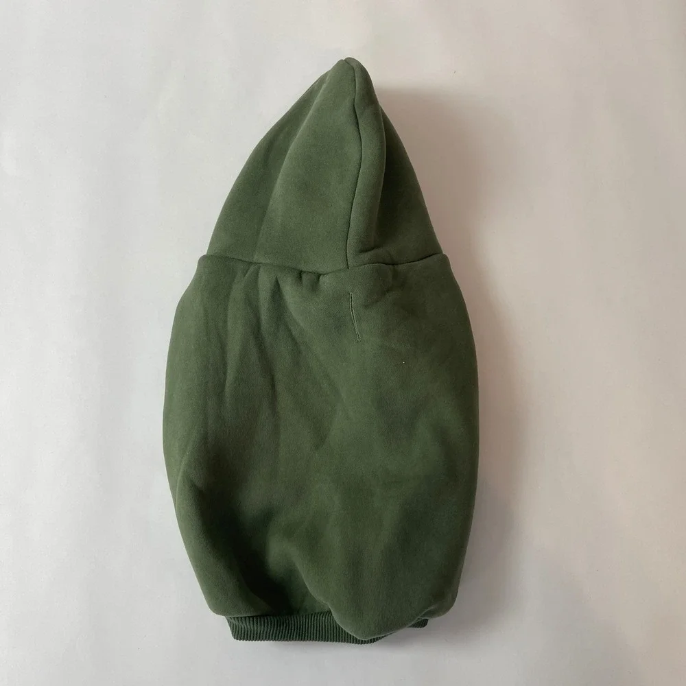 Comfrt Dog Hoodie Medium Green Fleece Pet Sweatshirt Good Days Ahead
